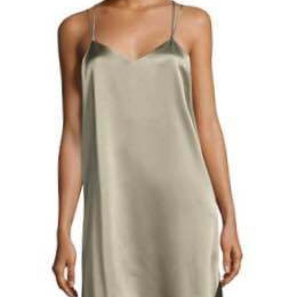 Halston Heritage Dresses & Skirts - Halston Heritage Double-Strap Satin Slip Dress